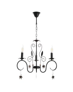 Люстра «Беатрис», 3xE14, 40 Вт, черно-золотой, 56.5×56.5×48.5-105 см Bayerlux