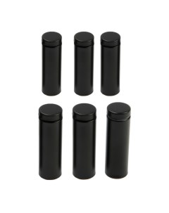 Дистанционный держатель для табличек, 19×60 мм, черный, набор 6 шт. Tundra