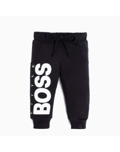 Брюки детские «» Little Boss, рост 62-68 см, чёрные Крошка я