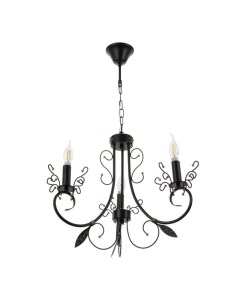 Люстра потолочная «Ариэль», 3xE14, 40 Вт, черно-золотой, 58×58×40.5-100 см Bayerlux
