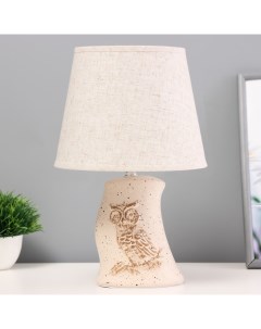Настольная лампа«Сова» Е14 40 Вт бежевый 20×20×32 см Risalux
