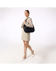 Сумка - мешок женская, на молнии, 36×10×28 см, чёрная Textura