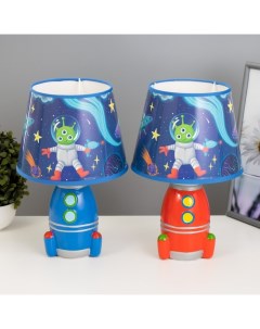 Настольная лампа с абажуром «Космический корабль», Е14, 15 Вт, 20×20×31 см, МИКС Risalux