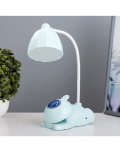 Настольная лампа «Робот» LED 5 Вт USB АКБ лазурный 11.8×7.8×31 см Risalux
