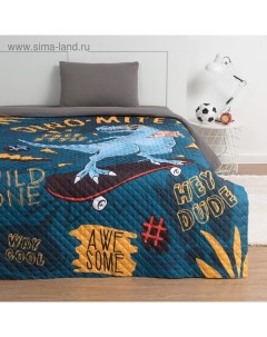 Покрывало 1.5-спальное «» T-rex, 145×210 см, микрофибра Этель
