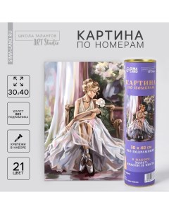 Картина по номерам в тубусе «Балерина», 30 х 40 см Школа талантов
