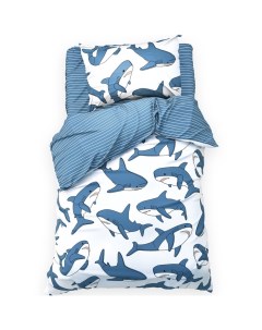 Постельное бельё 1.5-спальное «» Funny shark, бязь Этель