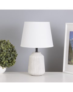 Лампа настольная «Линии» 1×40 Вт Е14 белый/серый 20×20×32 см Risalux