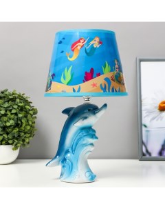 Настольная лампа с абажуром «Море», Е14, 15 Вт, 20×20×34 см Risalux