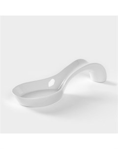 Подставка под ложку Добрушский завод «Белье», 20 см, фарфор, белая Добрушский фарфоровый завод