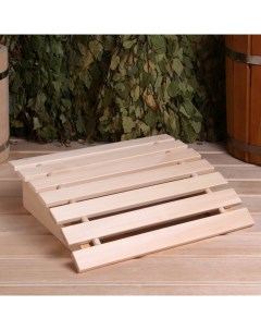 Подголовник для бани и сауны, 31×35×9.5 см, деревянный, анатомический, «» Добропаровъ