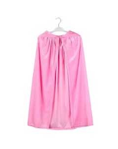 Карнавальный плащ детский, плюш, длина 85 см, розовый Страна карнавалия