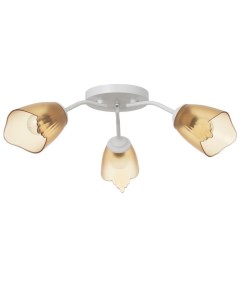 Люстра «Оникс» 3×15 Вт E27, белый-коричневый, 50×50×15 см Bayerlux