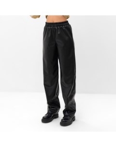 Брюки кожаные женские Base, размер 50, чёрные Mist