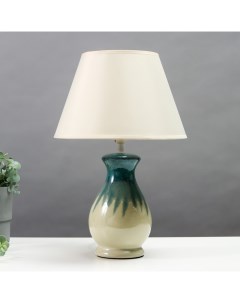 Настольная лампа 16800/1GN E14 40 Вт бело-зеленый 25×25×37 см Risalux