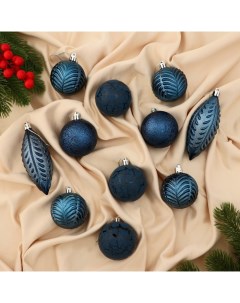 Ёлочные игрушки «Мелодия», новогодние, набор 11 шт., синий Зимнее волшебство