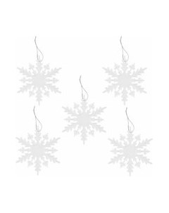 Набор елочных игрушек Золотая сказка Снежинки акриловые / 592148