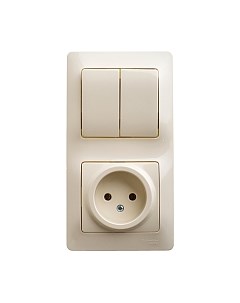 Блок выключатель+розетка Systeme (Schneider) Electric Glossa GSL000272 Systeme (schneider) electric