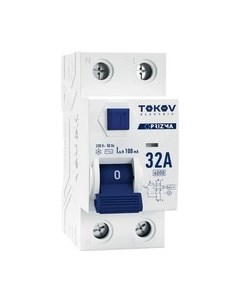 Устройство защитного отключения 2П (1P+N) 32А 100мА AC 6кА / TKE-PZ60-RCDM-2-32-100-AC Tokov electric