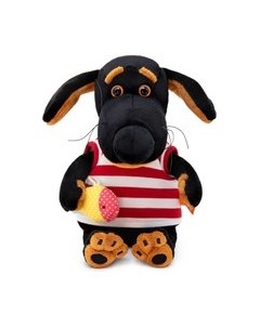 Мягкая игрушка Budi Basa Ваксон Baby в полосатой майке с рыбкой / VB-045 Budi basa