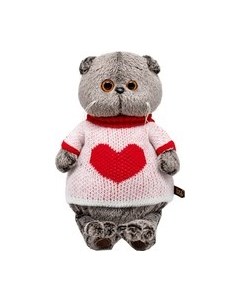 Мягкая игрушка Басик в свитере с сердцем / Ks19-249 Budi basa