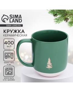 Кружка керамическая новогодняя «Зимний лес», 400 мл, ручная работа Дорого внимание