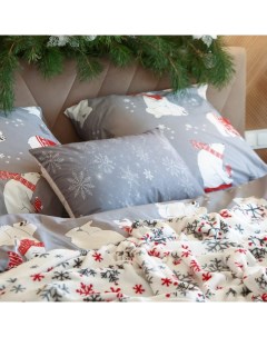 Подушка декоративная новогодняя «. Снежинки», 60×40 см Этель