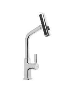 Смеситель для кухни Accoona A5490-9, с выдвижной лейкой, излив 27 см, латунь, хром