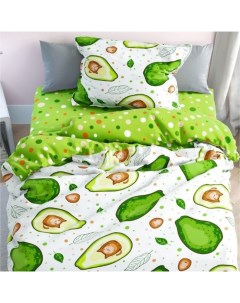 Постельное бельё 1.5сп Павлинка «Авокоты» 145х215, 150х215,70х70 см 1шт,бязь, 125г/м, 100% хлопок Павлина