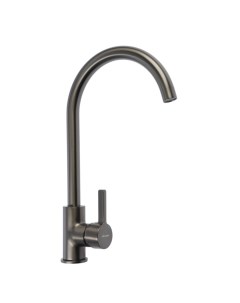 Смеситель для кухни Accoona A4594ST, однорычажный, излив 27см, латунь, цвет оружейная сталь