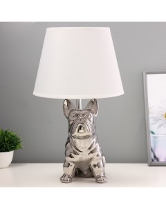 Настольная лампа "Щенок" Е14 40Вт серебро 22,526х41см Risalux