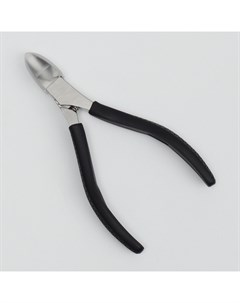Кусачки педикюрные, скрытая пружина, прорезиненная ручка, 11 см, длина лезвия-12 мм, чёрные, серебристые Qf