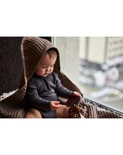 Полотенце - уголок вафельное «» Boho 120×120 см, хлопок 100%, мокко Крошка я