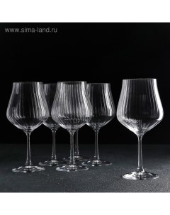 Набор бокалов для вина из хрустального стекла «Тулипа», 600 мл, 6 шт Bohemia crystal