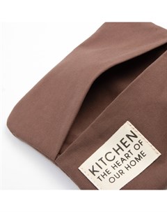 Набор кухонный Kitchen, цвет. коричневый, варежка-прихватка 18×29 см, прихватка 19×19 см Этель