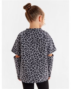 Футболка с длинным рукавом для девочки Trendy grey, размер 30 (98-104 см) Kaftan