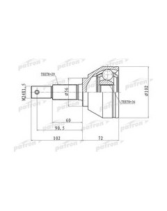 ШРУС Patron PCV1698 Патрон