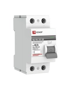 Дифференциальный автомат EKF PROxima ВД-100 2P 40А/300мА / elcb-2-40-300-em-pro Ekf