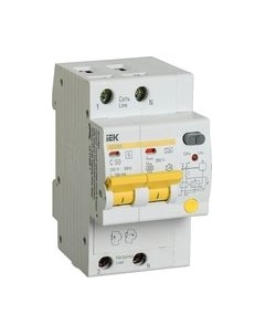 Дифференциальный автомат IEK АД12MS 2Р 50А 100мА / MAD123-2-050-C-100 Iek