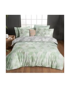 Комплект постельного белья Sarev Сатин Евро / N140 Peonia v2/Yesil