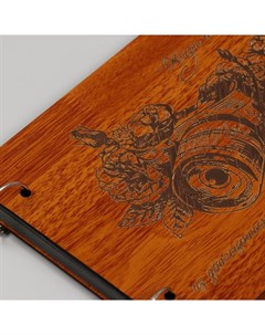 Фотоальбом на кольцах 30 листов «Фотоаппарат в цветах», 27×19×2 см Keep memories