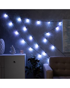 Умная гирлянда «Нить» 6 м с насадками «Шишки», IP20, тёмная нить, 20 LED, свечение RGB, USB Luazon lighting