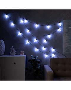 Умная гирлянда «Нить» 6 м с насадками «Лампочки», IP20, тёмная нить, 20 LED, свечение RGB, USB Luazon lighting