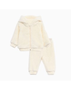 Костюм плюшевый: толстовка и брюки «», рост 86-92, молочный Крошка я