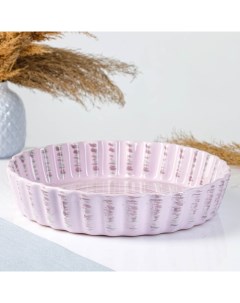 Форма для запекания «Лаванда», 2.5 л, 28×6 см, круглая, сиреневая Борисовская керамика