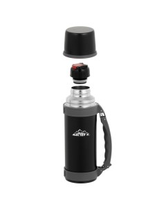 Термос «Тропа», 1.2 л, с кружкой, сохраняет тепло 24 ч, нержавеющая сталь, чёрный Мастер к