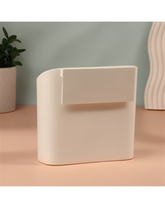 Органайзер настенный, 2 секции, с клеевой основой, 16.7×6.9 см, белый Qf