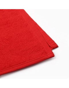 Махровые полотенца «. Джингл белз», 30×30 см - 5 шт., хлопок 100%, красный Этель