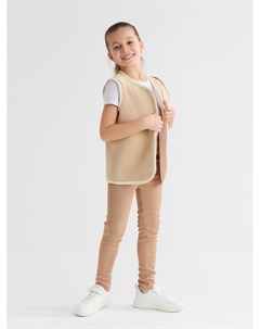 Жилетка флисовая детская, бежевая, рост 110 см Collorista