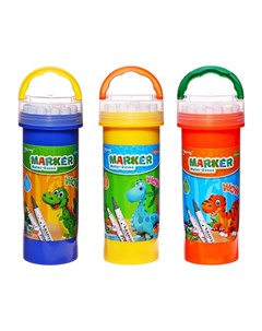 Набор маркеров 24 цвета двусторонние, в пластик тубусе МИКС Yalong